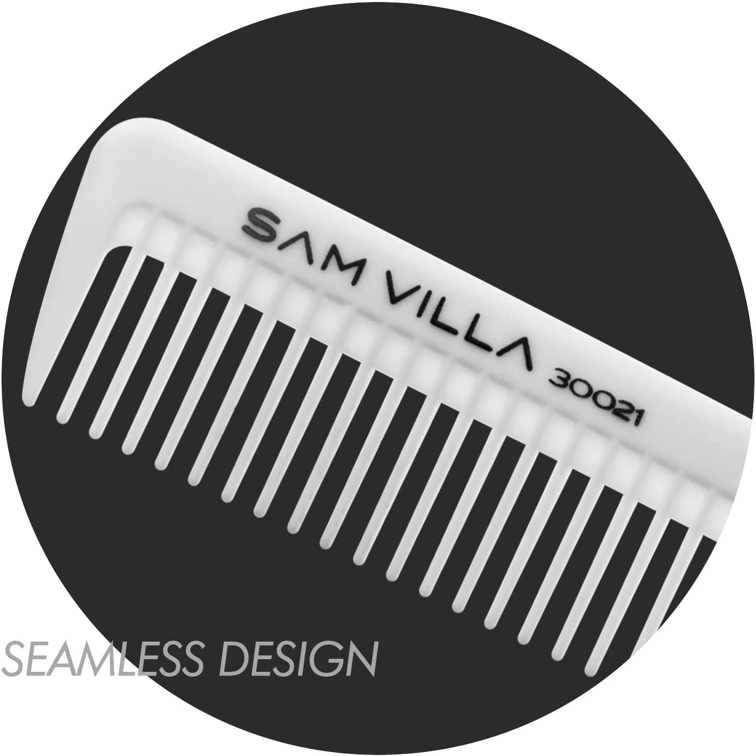 Профессиональная расческа для детализации и пробора волос Sam Villa Artist Series Индивидуальные расчески, Ivory — фото 3