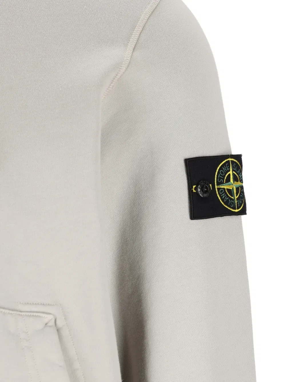 Худи с логотипом на молнии Stone Island, нейтральный — фото 4