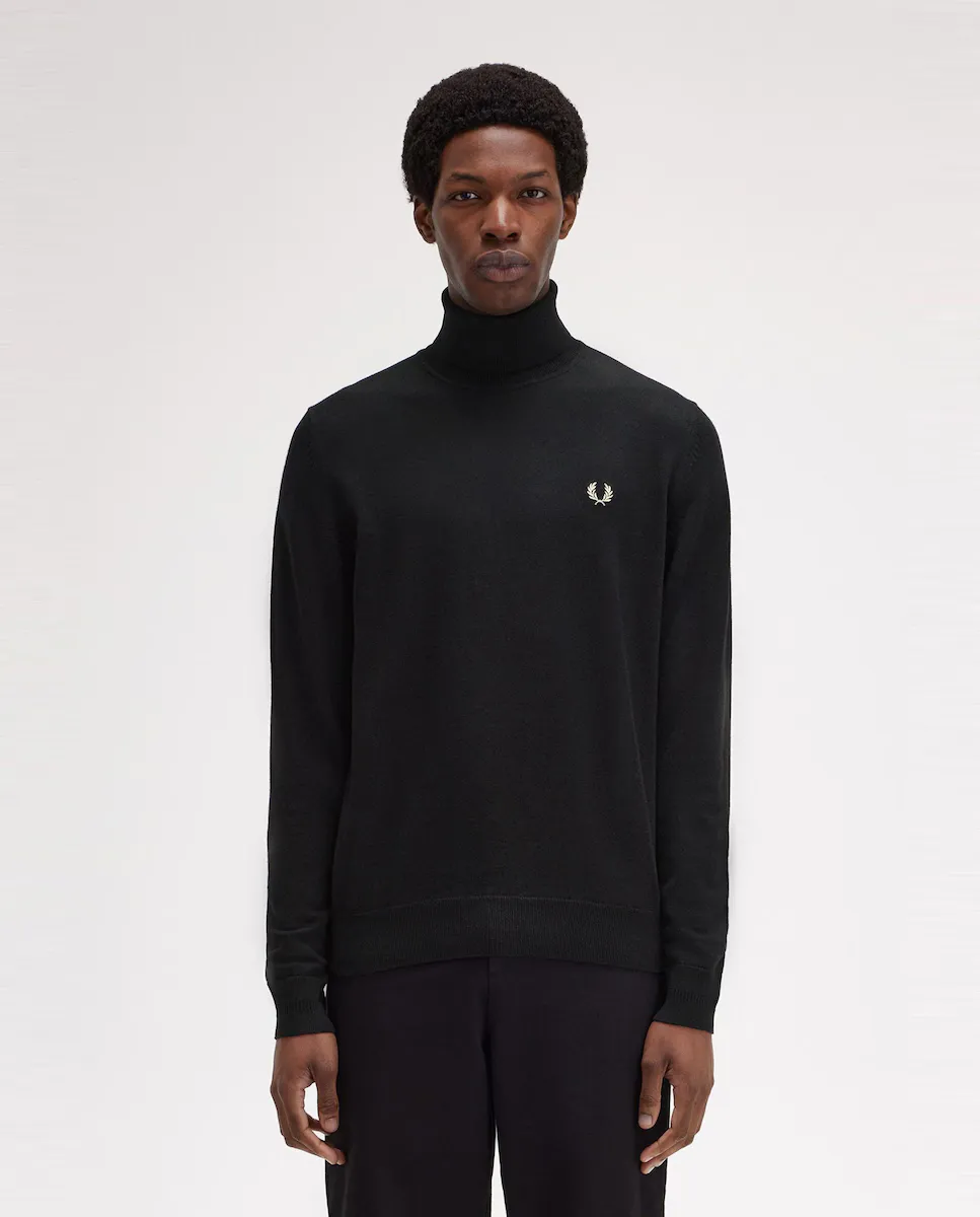 

Мужской водолазка с длинными рукавами Fred Perry, чёрный