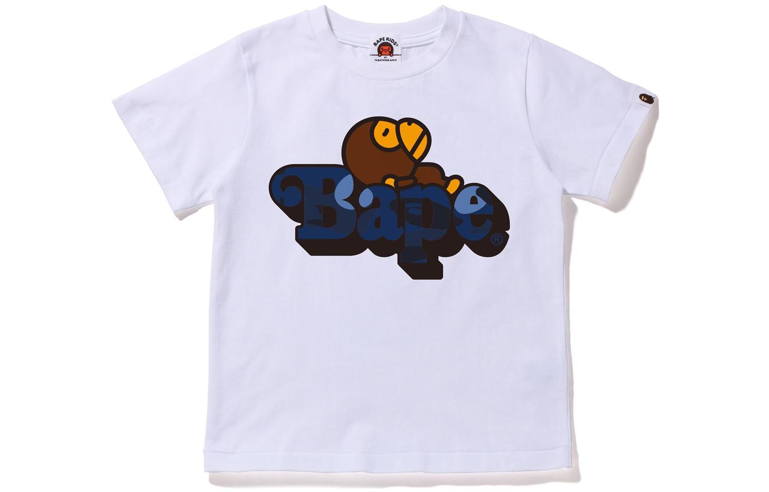 

Цветной камуфляж Milo на футболке Bape Детская A BATHING APE, Белый Красный