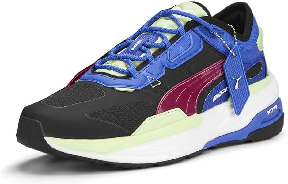 Мужские кроссовки PUMA Mapf1 Extent Nitro с шнуровкой, повседневные - черные — фото 2