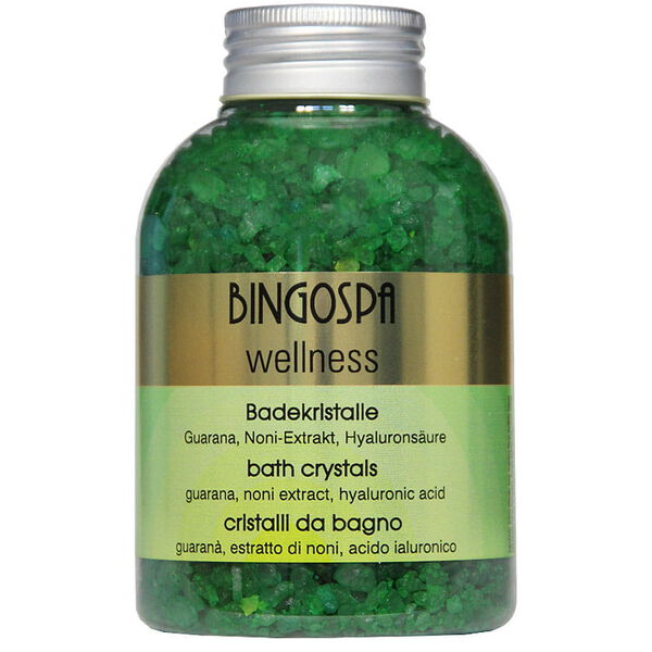 

Кристаллы для ванн гуарана, экстракт нони, гиалуроновая кислота, 650 г Bingospa Wellness