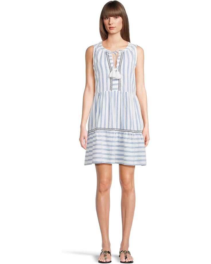

Пляжное платье Tommy Bahama Bonita Strip Sleeveless Tiered Dress, цвет Beaming Blue