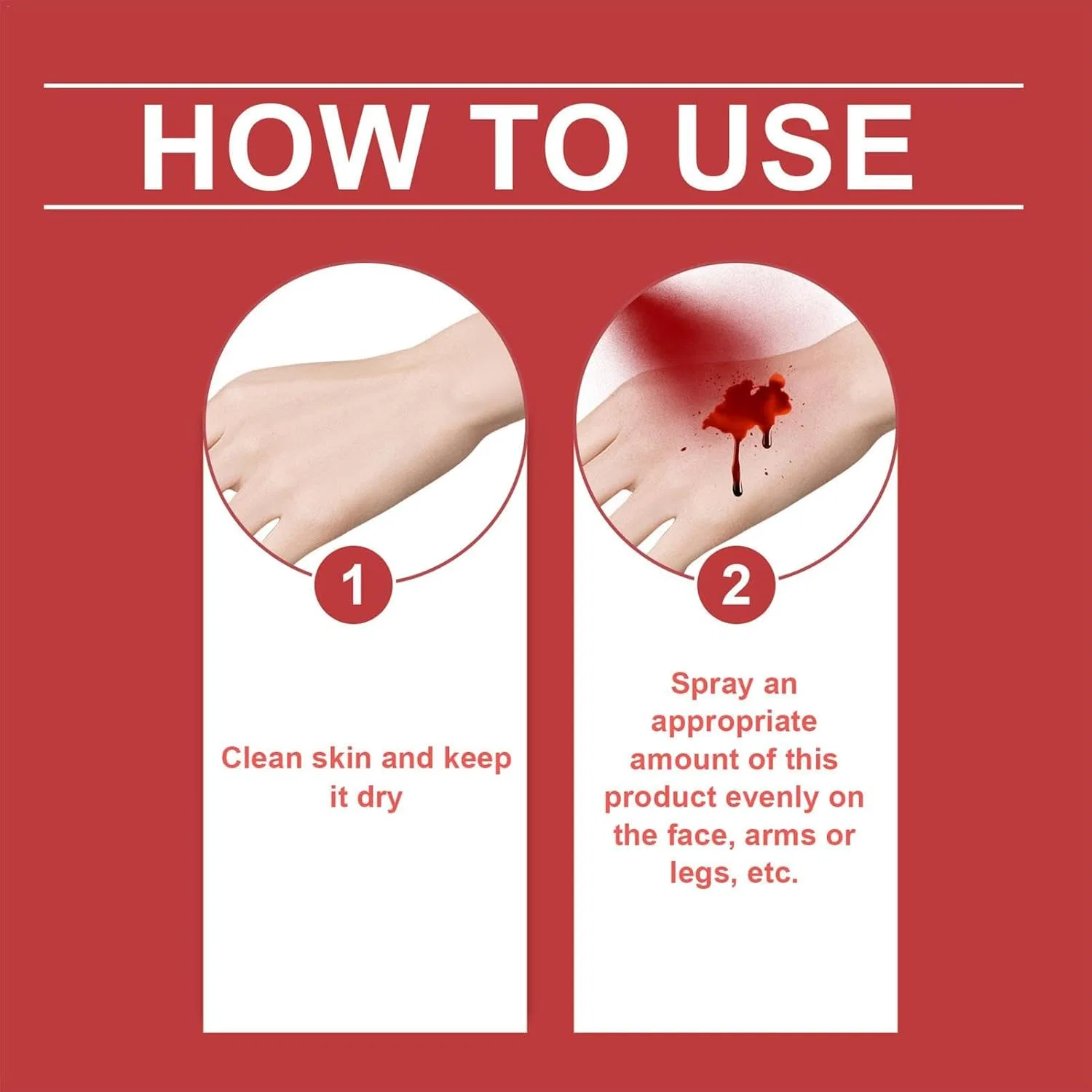 Спрей для тела Fake Blood, 50 мл, красный — фото 4