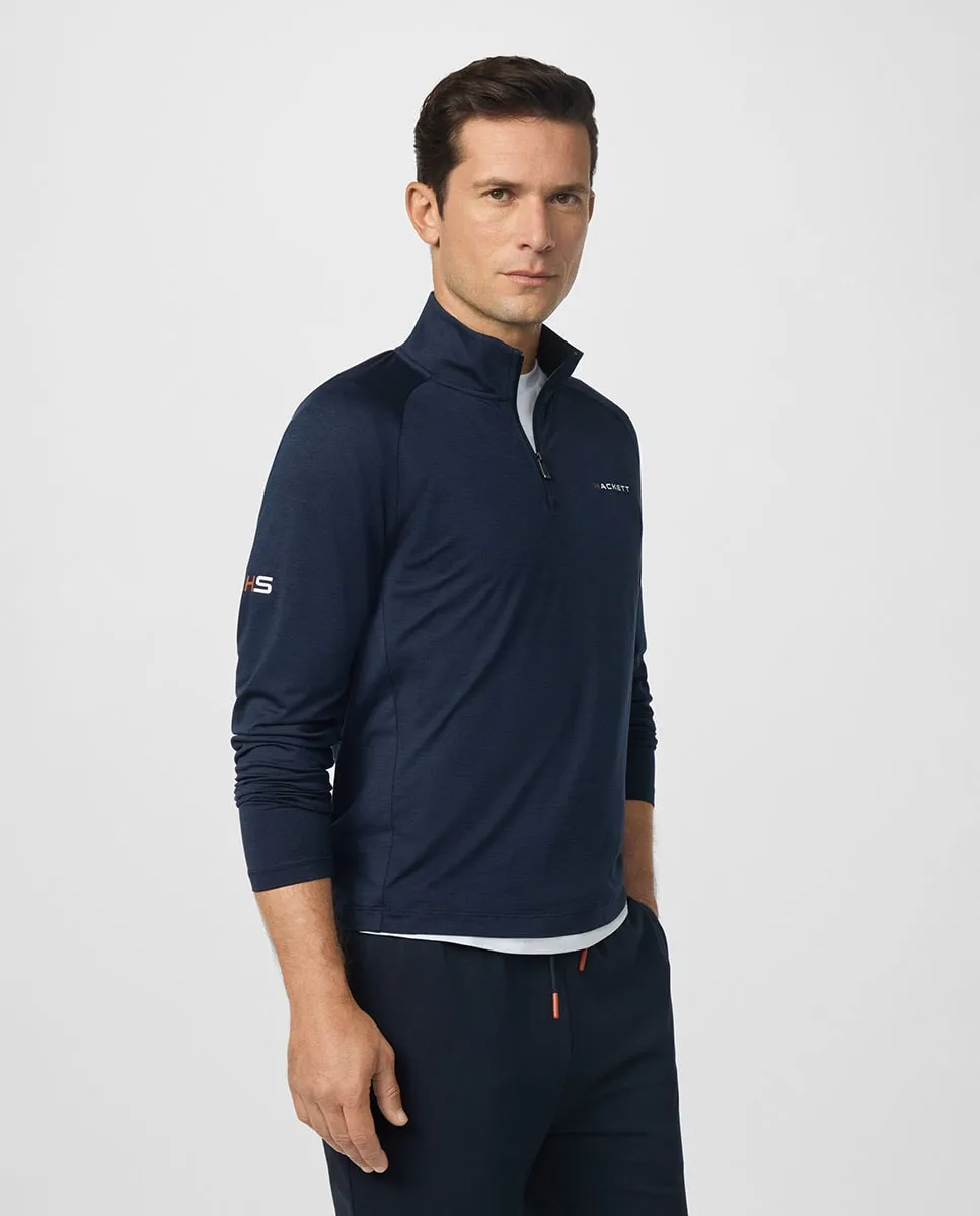 

Мужская футболка-поло с застежкой на молнию, большие размеры Hackett, синий