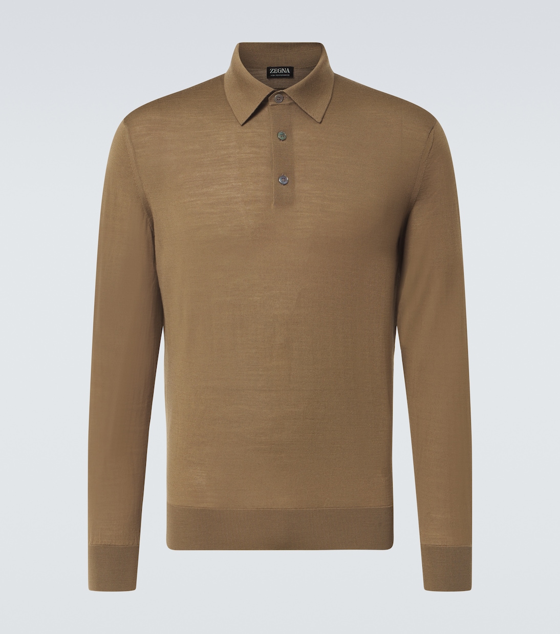 

Шерстяная поло Zegna, хаки