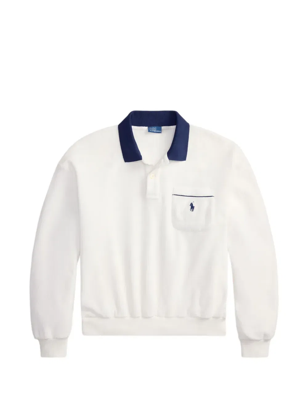 Поло-топ из терри Polo Ralph Lauren, белый