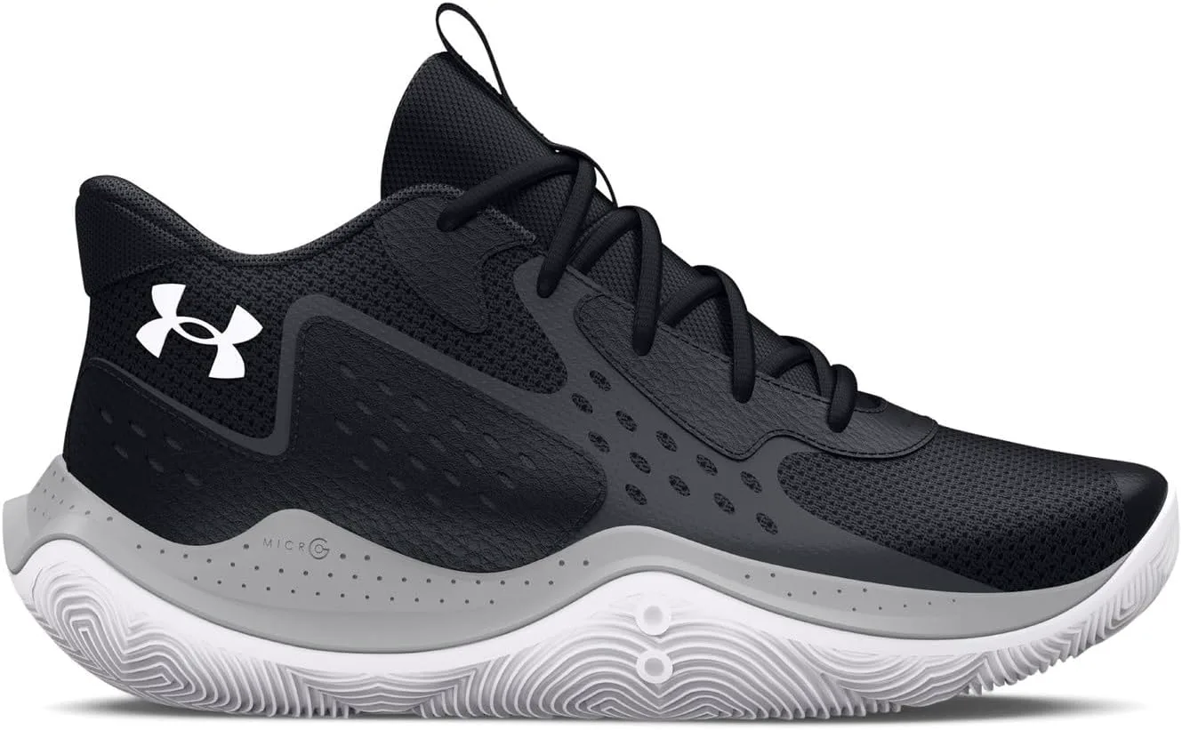 Баскетбольные кроссовки Under Armour Jet '23 для детей школьного возраста, черный/серый/белый — фото 3