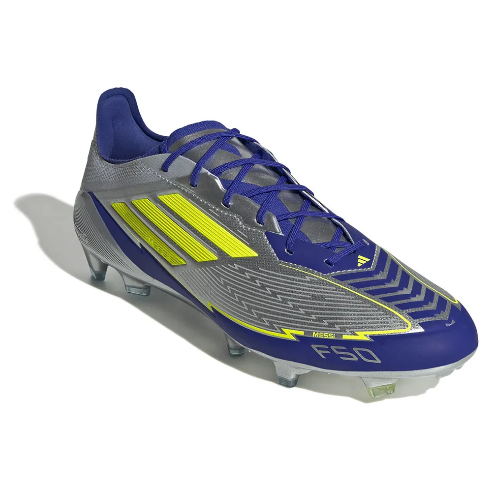 Футбольные бутсы adidas F50 Elite Messi FG, серебряный — фото 4