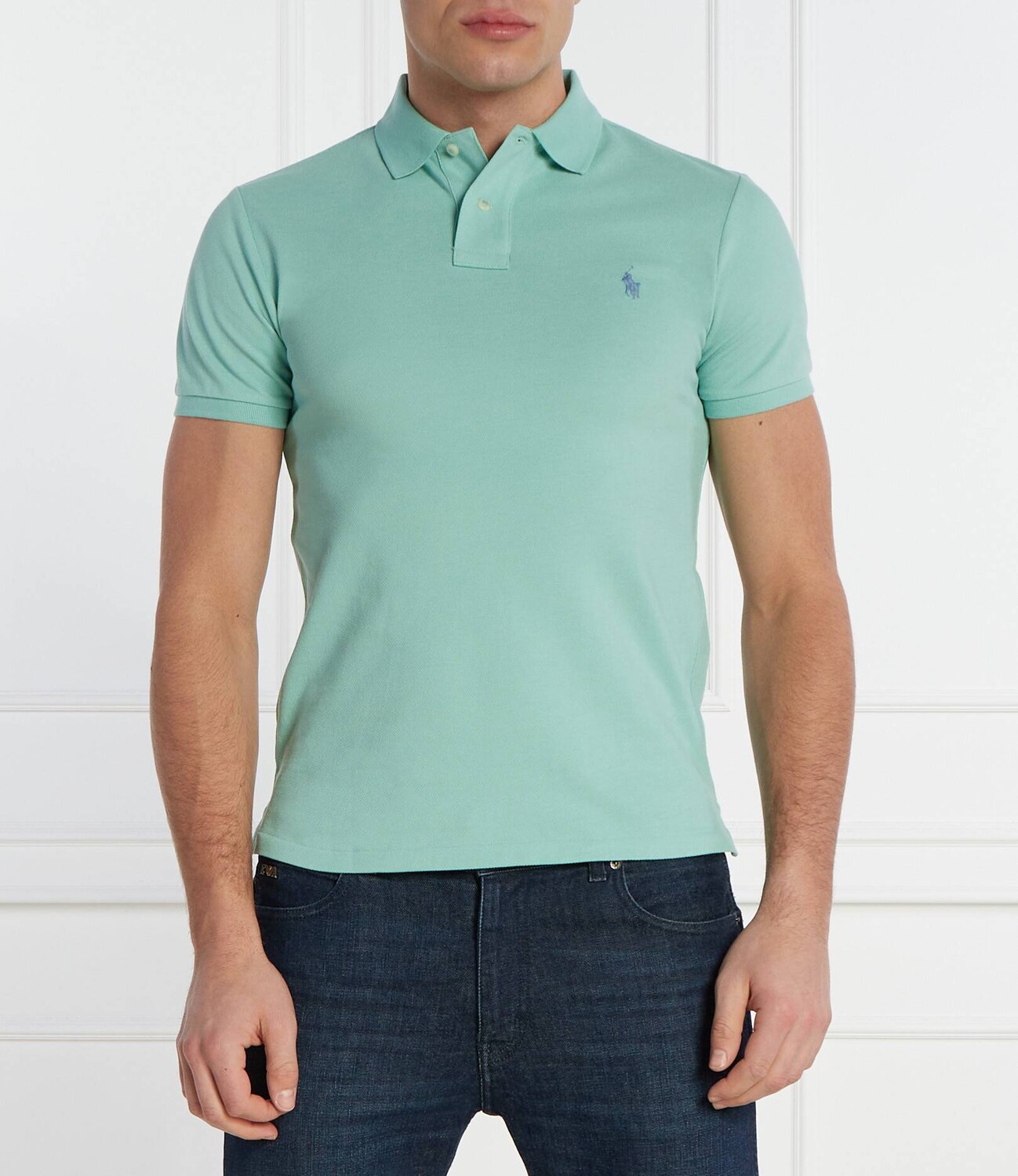 

Поло POLO RALPH LAUREN Slim Fit pique, цвет menta