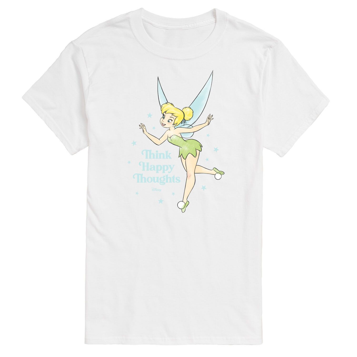 

Футболка с рисунком Disney's Tinker Bell Big & Tall Happy Thoughts Licensed Character, белый