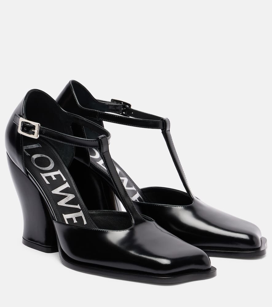 Onda 90 туфли-лодочки из кожи с т-образной ремешковой застежкой Loewe, Black