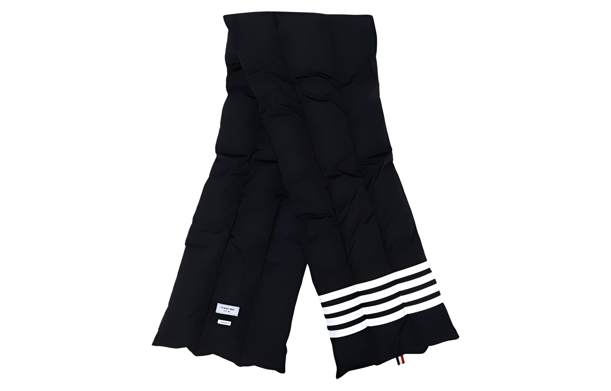 

THOM BROWNE Вязаный шарф для мужчин черный