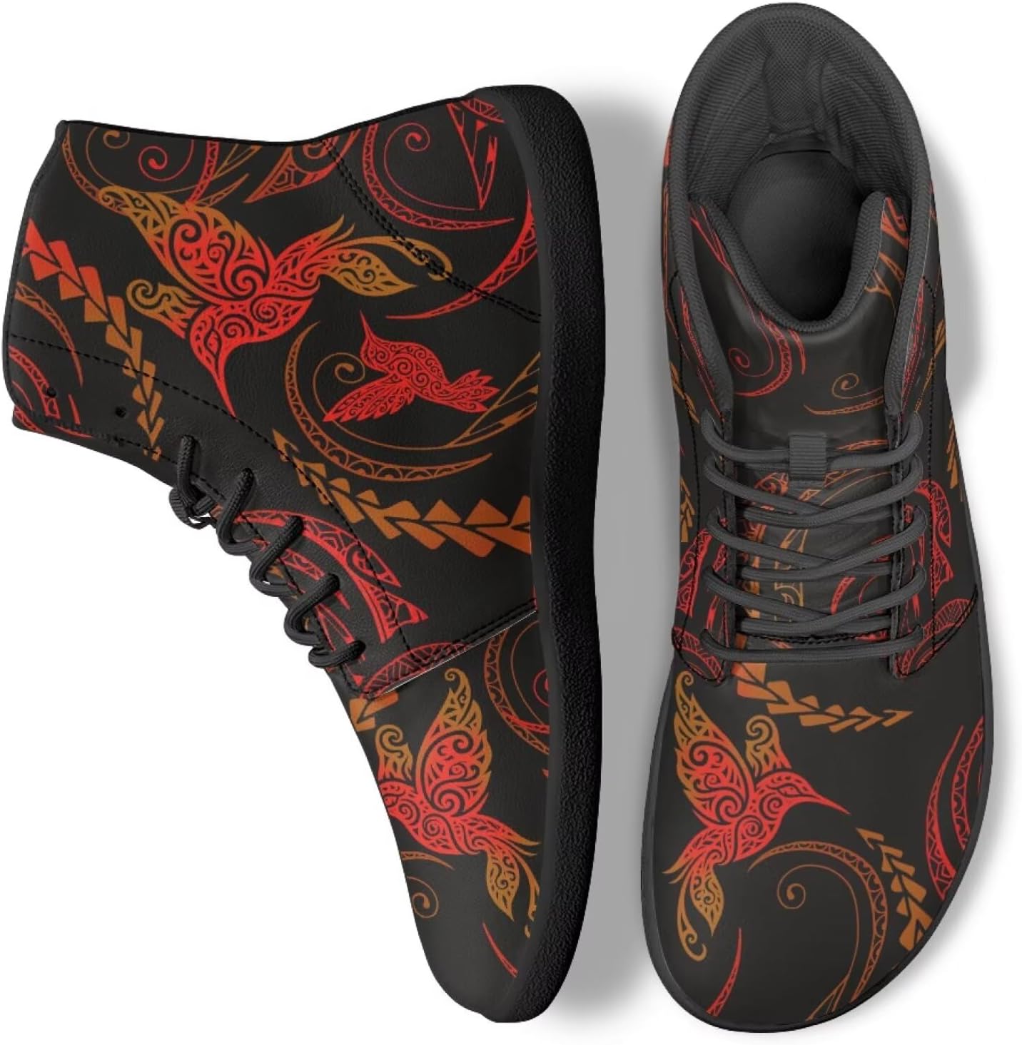 

Кроссовки для ходьбы для женщин и мужчин, противоскользящие, для бега, высокие теннисные спортивные обувь Ecaestolph, красный