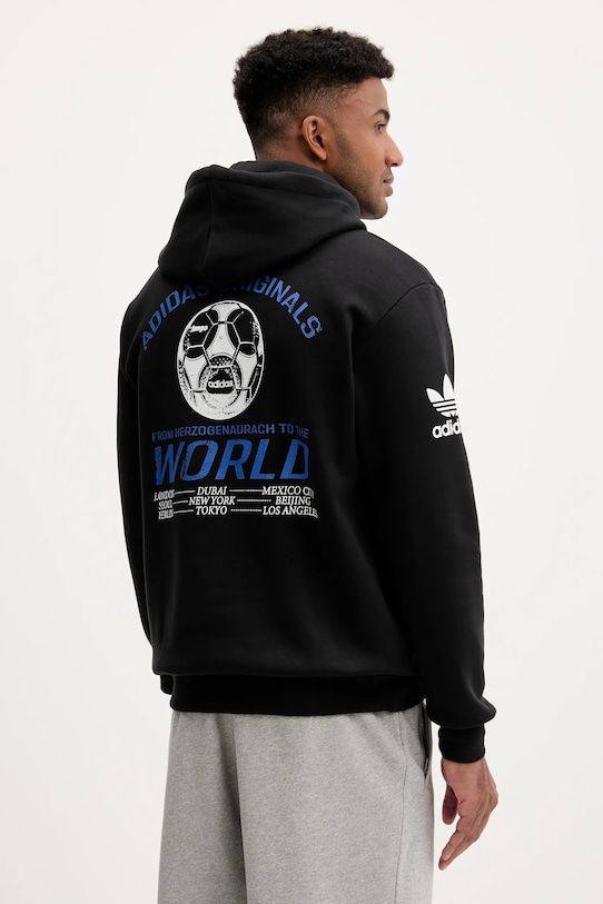 

Толстовка с принтом худи Adidas Originals, черный