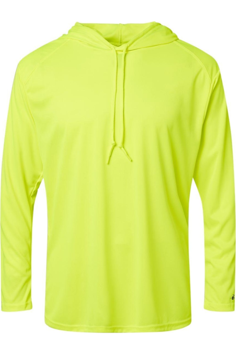 

Футболка с капюшоном и длинными рукавами Badger B-Core, цвет safety yellow