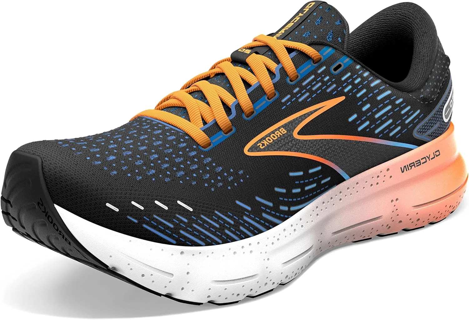 Мужские кроссовки Brooks Glycerin 20, Black, Classic, Blue, Orange