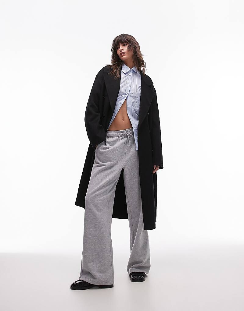 

Mango – Черное двубортное пальто макси
