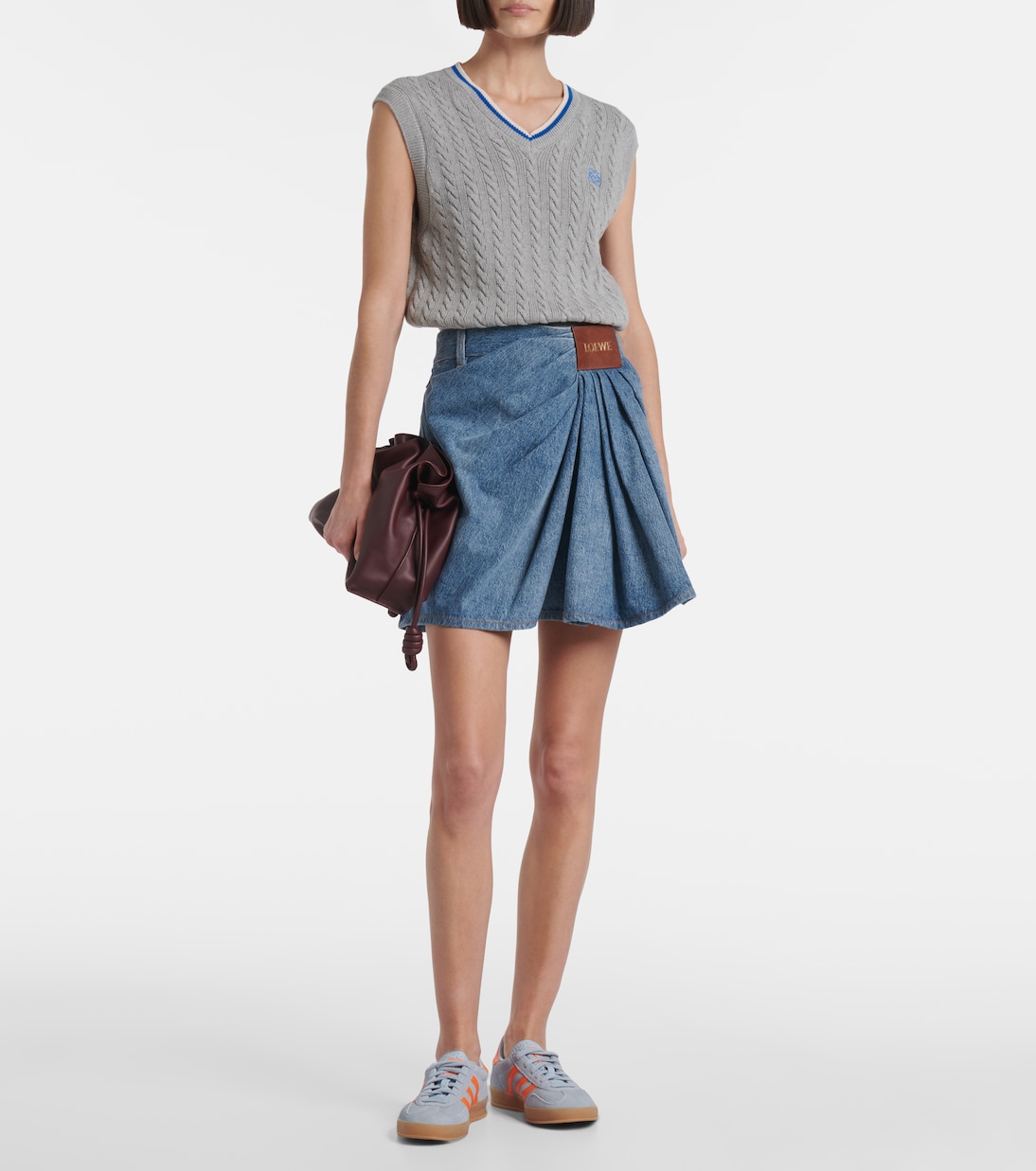 Gazelle замшевые кроссовки для помещений Adidas, Wonder Blue/Orange/Ftwr White — фото 3