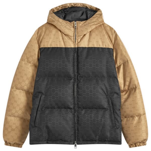 

Жаккардовый пуховик gg Gucci, черный