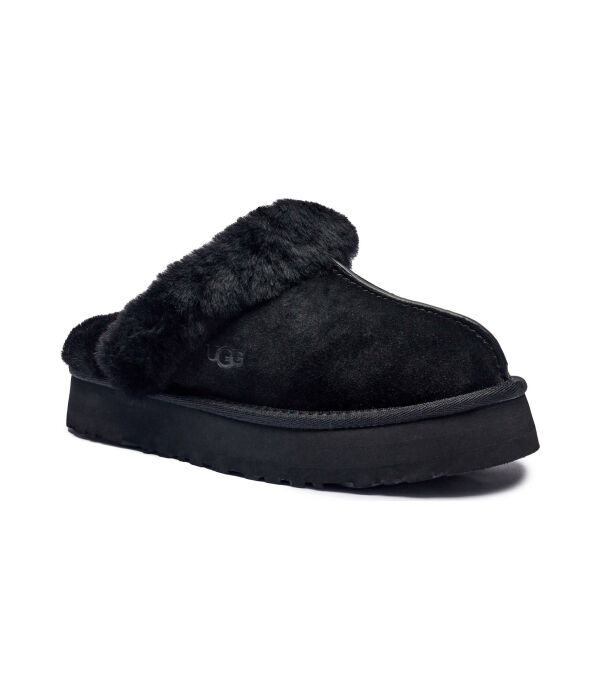 Кожаные тапочки дискета Ugg, черный