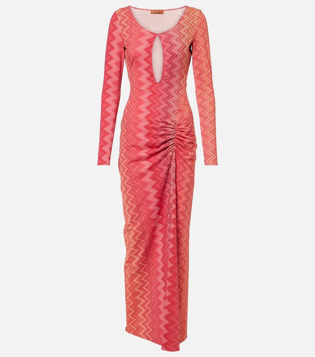 

Шифоновое платье миди с шевроном Missoni, cherry chevron