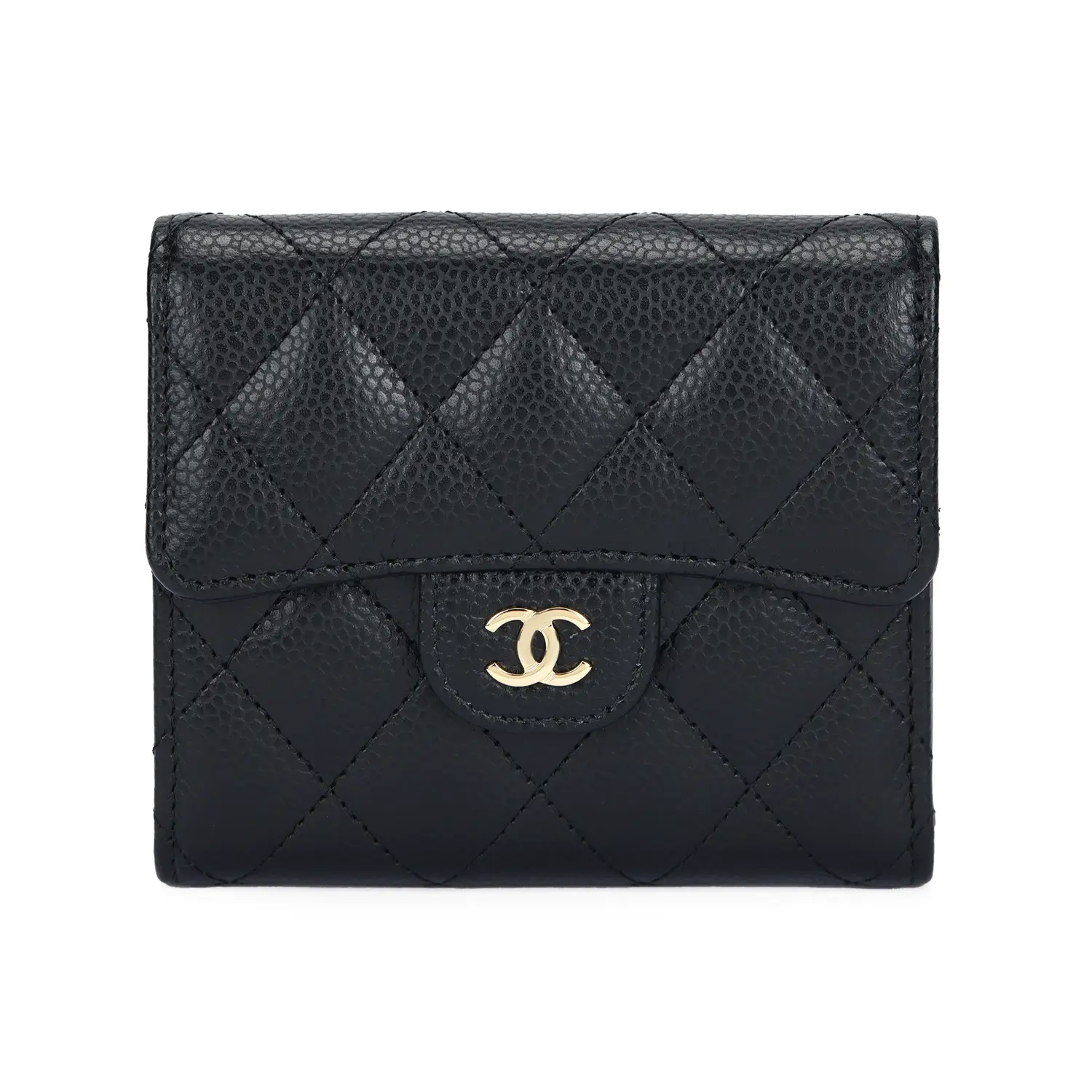 

Chanel Кошелек из телячьей кожи, женский, черный