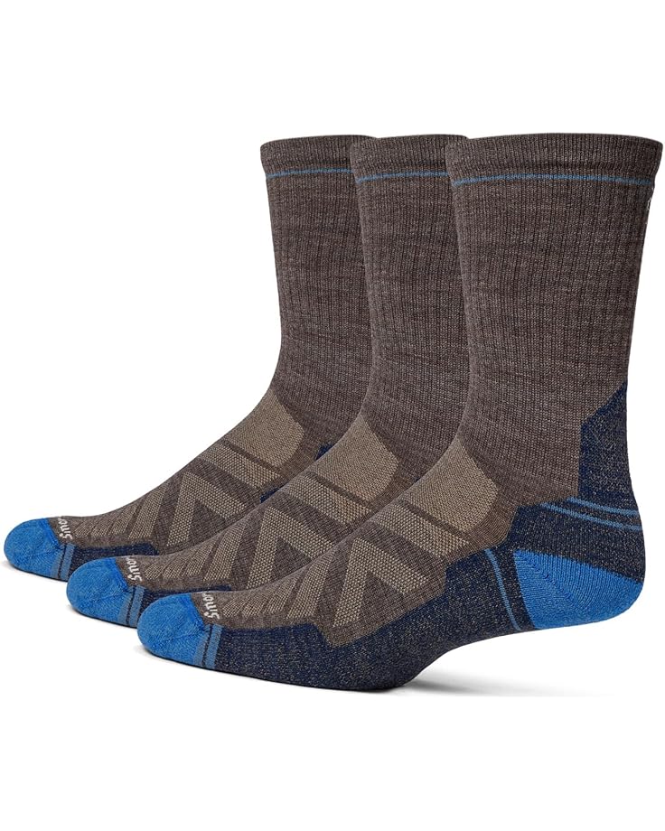 

Носки Smartwool Hike Light Cushion Crew Socks Multipack, цвет Taupe-Laguna Blue