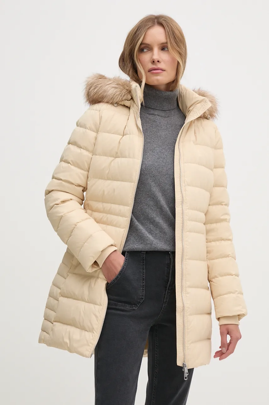 

Пуховик женский Tommy Hilfiger, бежевый