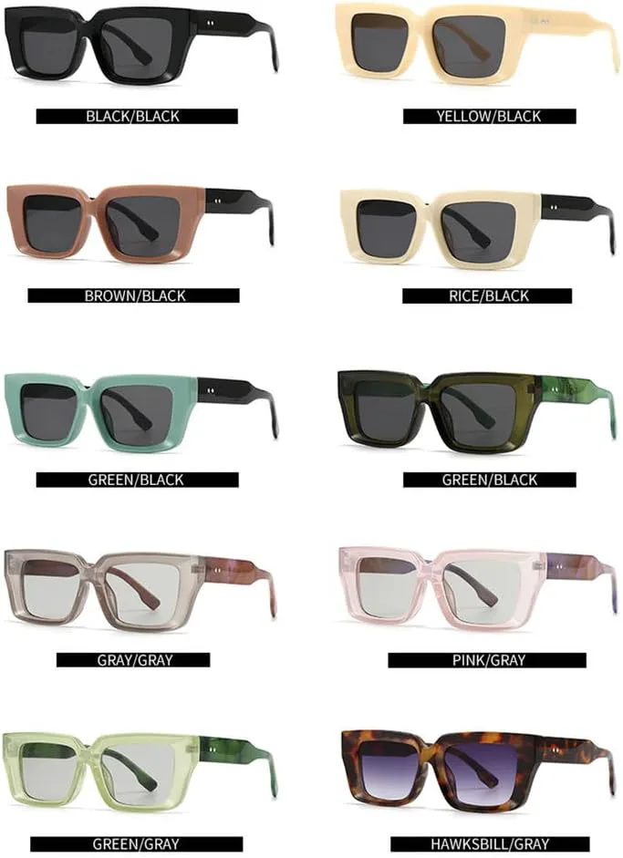 

Солнцезащитные очки UV400 - градиентные очки Rivet Punk для вождения, для женщин и мужчин, для бега и занятий спортом на открытом воздухе UYPTK, Black Black