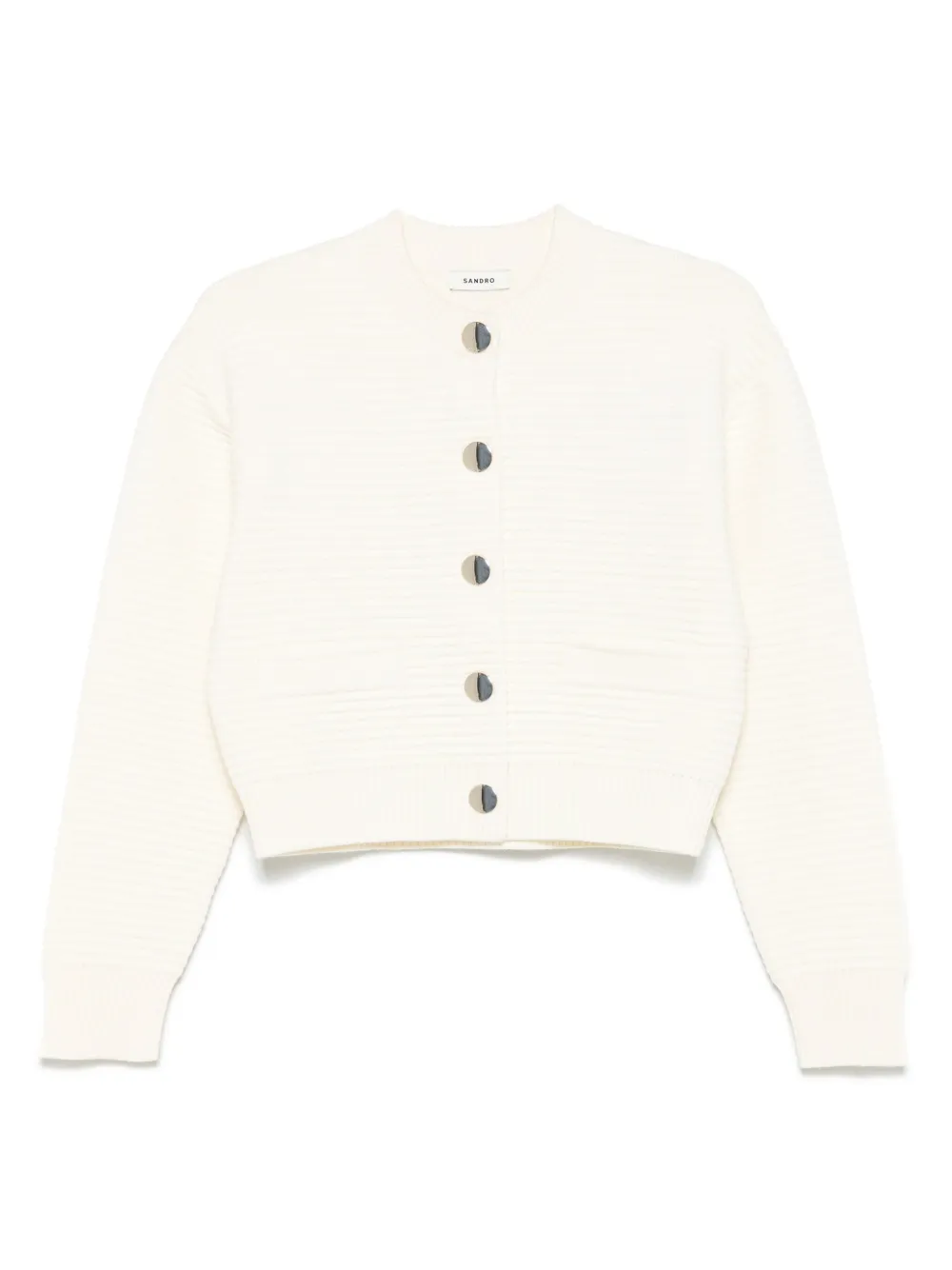 

Кардиган с круглым вырезом SANDRO, нейтральный