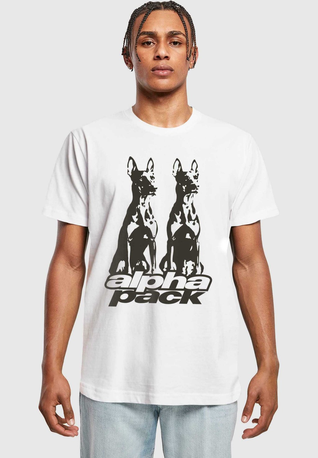 

Рубашка с принтом ALPHA PACK Mister Tee, белый