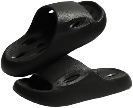 

Шлепанцы BYDZKJ для душа с дренажными отверстиями, быстросохнущие, для ванной комнаты, для спортзала, с мягкой подошвой, открытый носок, домашние шлепанцы для мужчин и женщин, черный