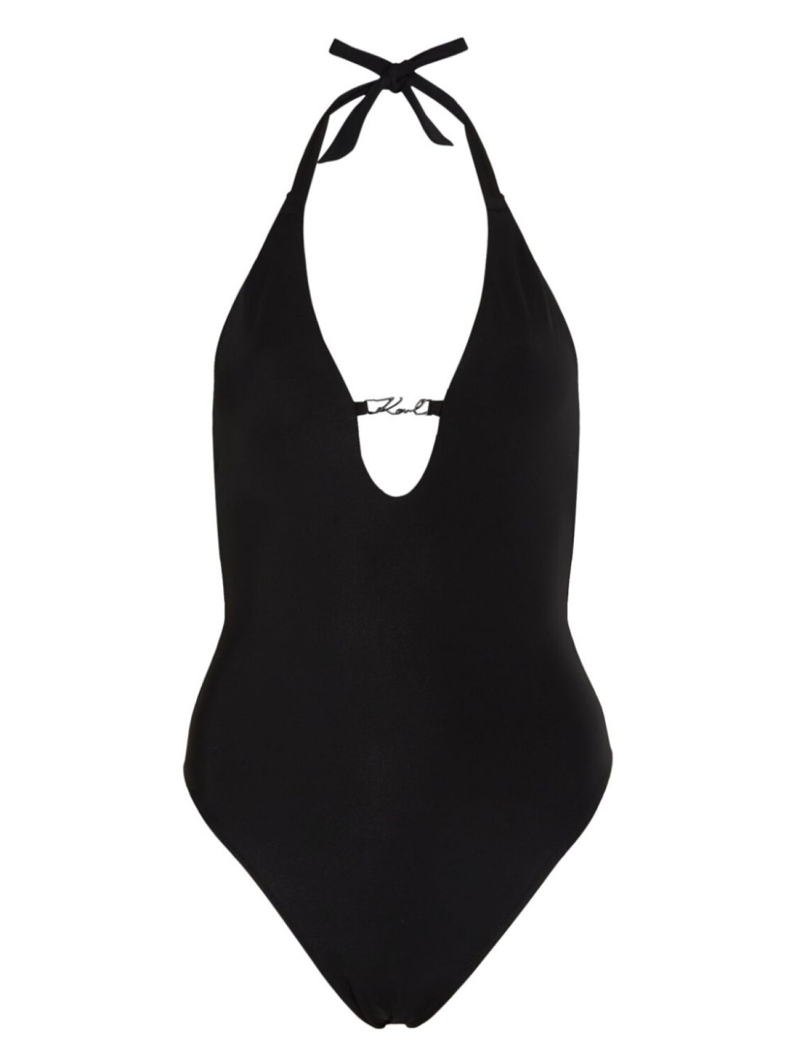 

Karl Lagerfeld купальник Signature с блестками, черный