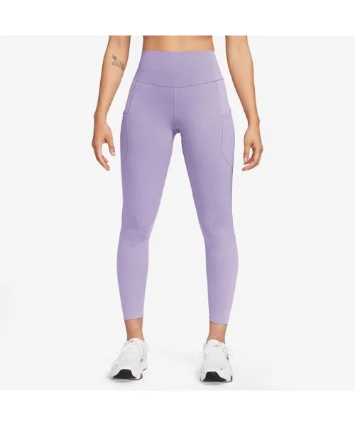 Легинсы Nike One HR 7/8 Pkt, полиэстер, сиреневый