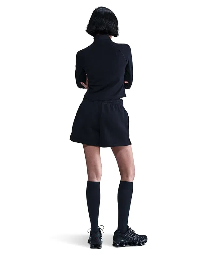 Шорты Nike Sportswear Phoenix Fleece, Black/Sail — фото 3