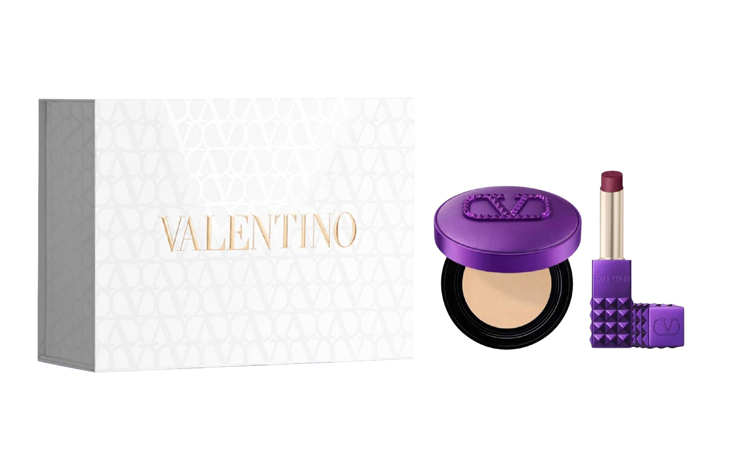 

Valentino Wilderness Purple помада-воздушная подушечка набор для макияжа легко растушевывается натуральный