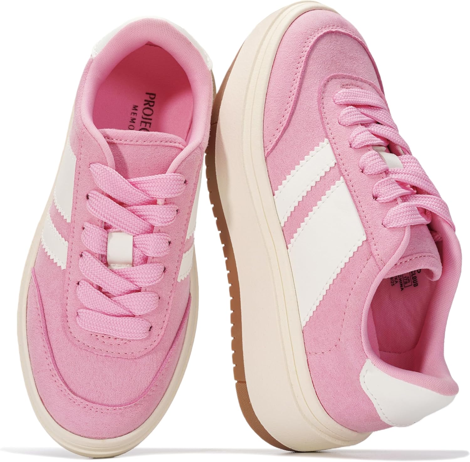 

Детские модные кроссовки на платформе Project Cloud Fashion Platform Sneakers 2026- легкие кроссовки с стелькой из пены с эффектом памяти- прочные и нескользящие, на шнуровке, модные детские кроссовки на платформе (Little Nita), розовый