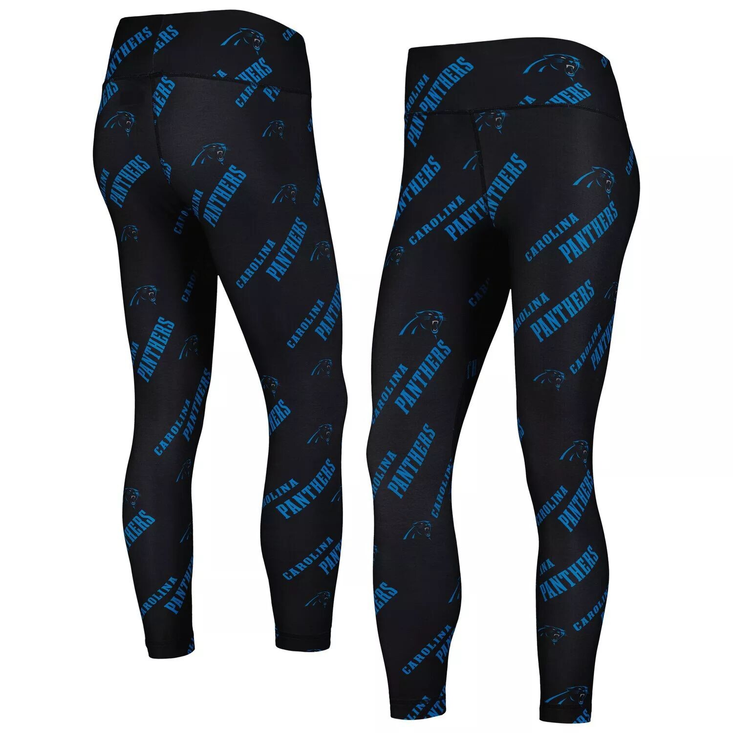 

Женские спортивные леггинсы Concepts Black Carolina Panthers с революционным принтом