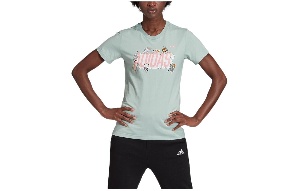 

Футболка женская светло-зеленая Adidas