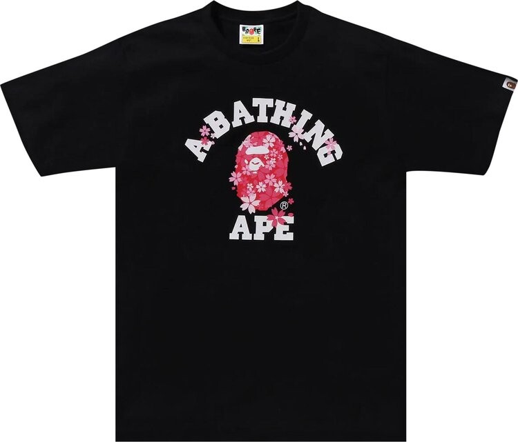 

Футболка BAPE Sakura College 'Black', черный