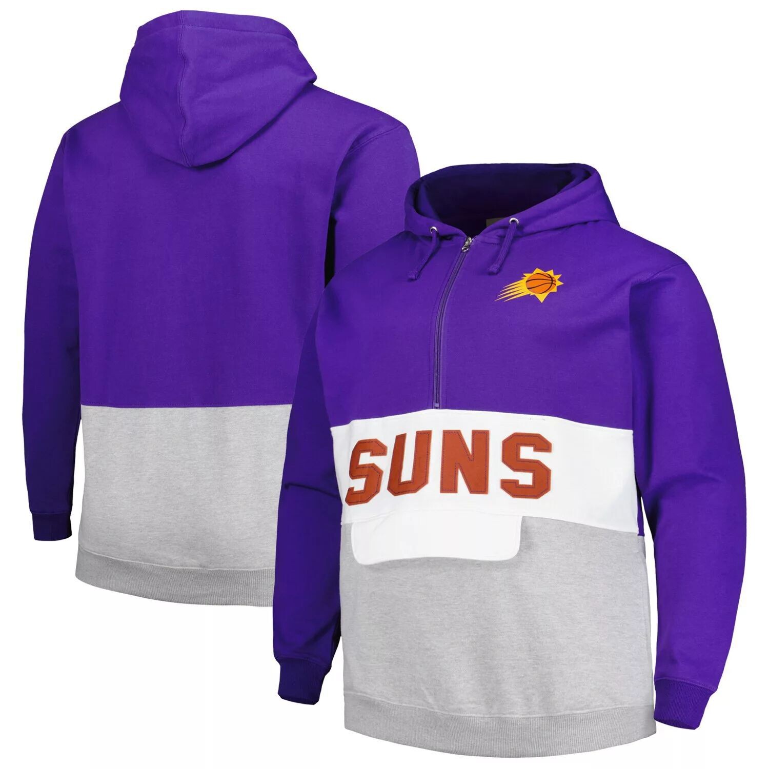 

Мужская фиолетовая толстовка с капюшоном Phoenix Suns Big & Tall Anorak с молнией до половины Fanatics, Фиолетовый, Мужская фиолетовая толстовка с капюшоном Phoenix Suns Big & Tall Anorak с молнией до половины Fanatics