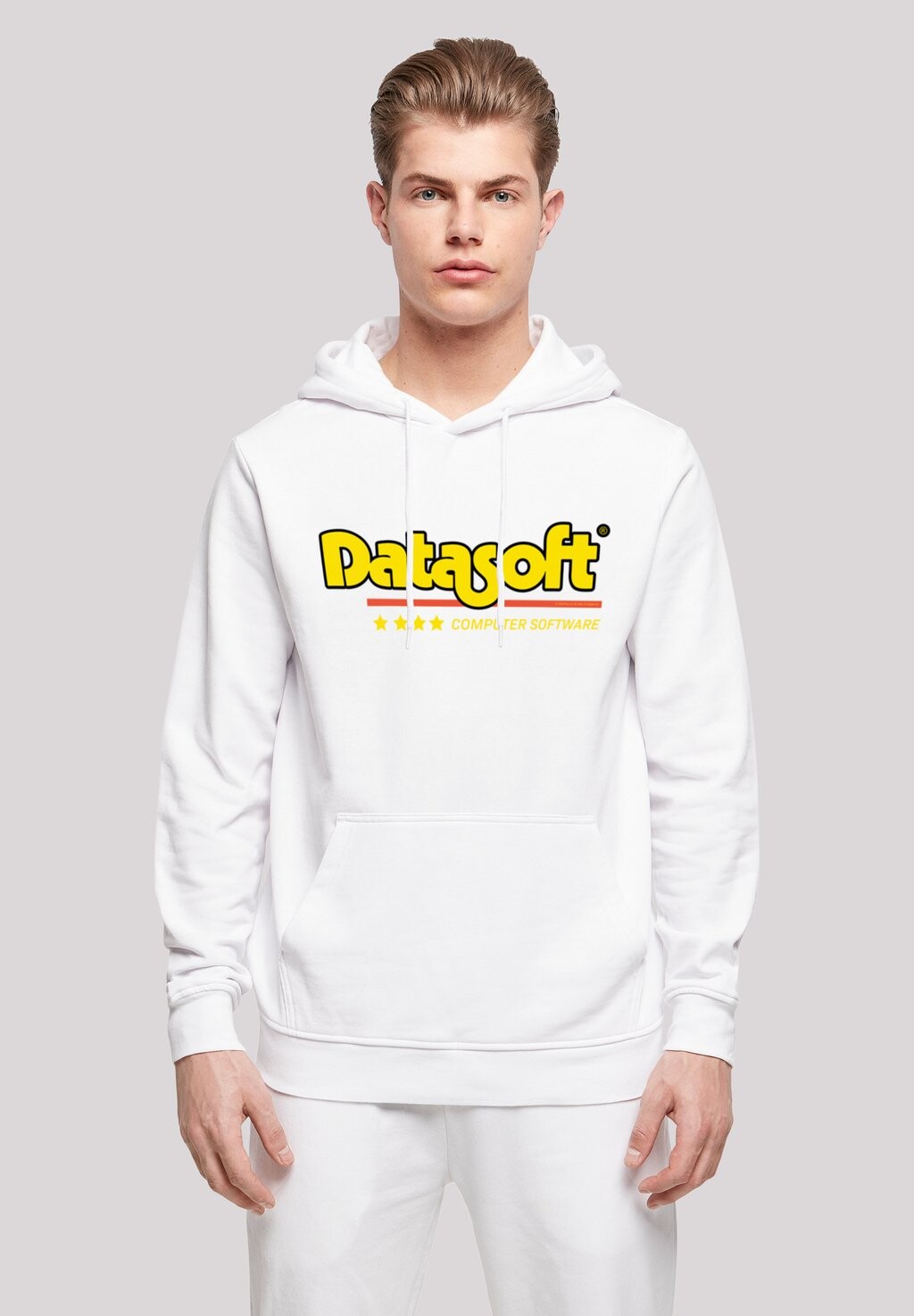 

Толстовка с капюшоном RETRO GAMING DATASOFT LOGO F4NT4STIC, белый