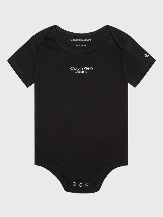 Комплект из 2-х детских боди стандартного кроя Calvin Klein, мультиколор — фото 2