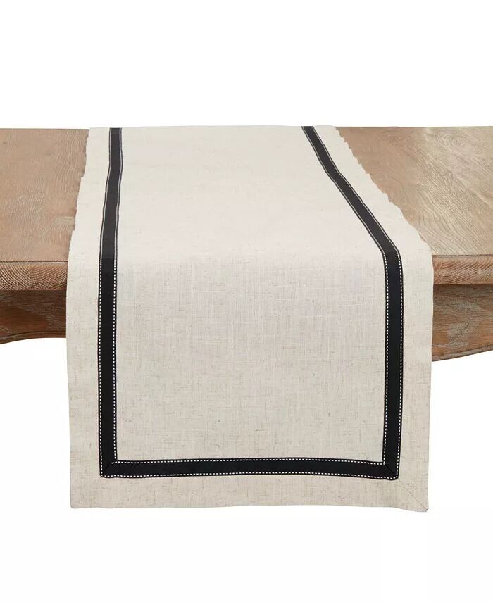 

Настольная дорожка Grosgrain Accent, 16 x 120 дюймов Saro Lifestyle, черный