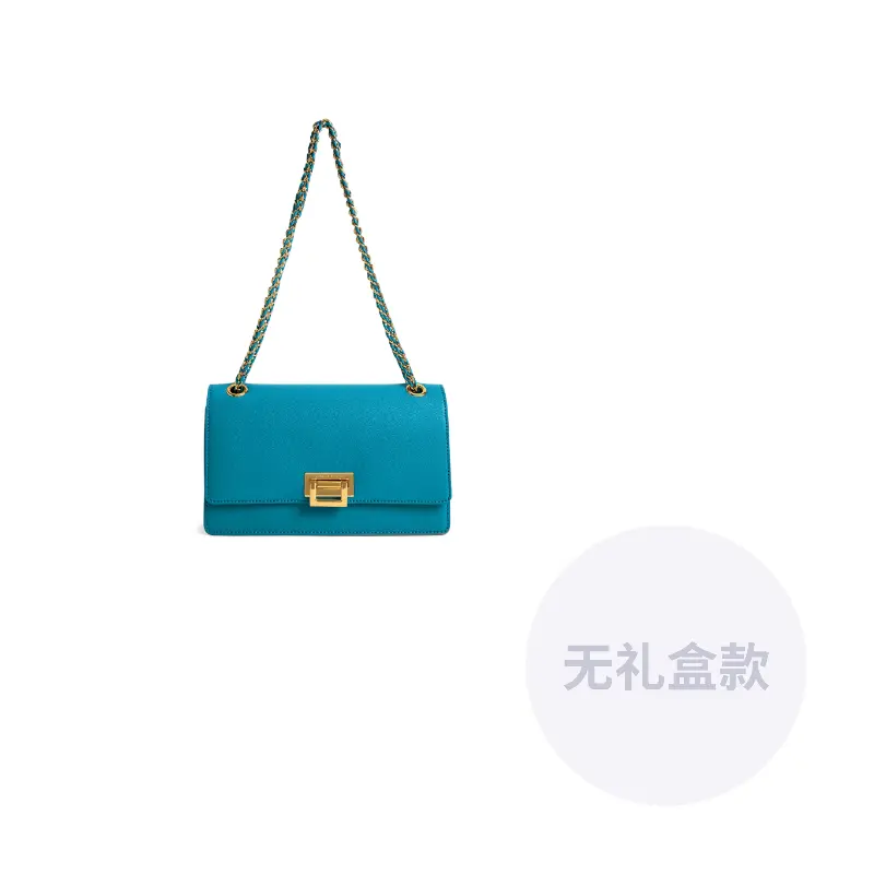 

CHARLES&KEITH Маленькая квадратная сумка через плечо среднего размера женская бело-шоколадная, CERULEAN Sky Blue