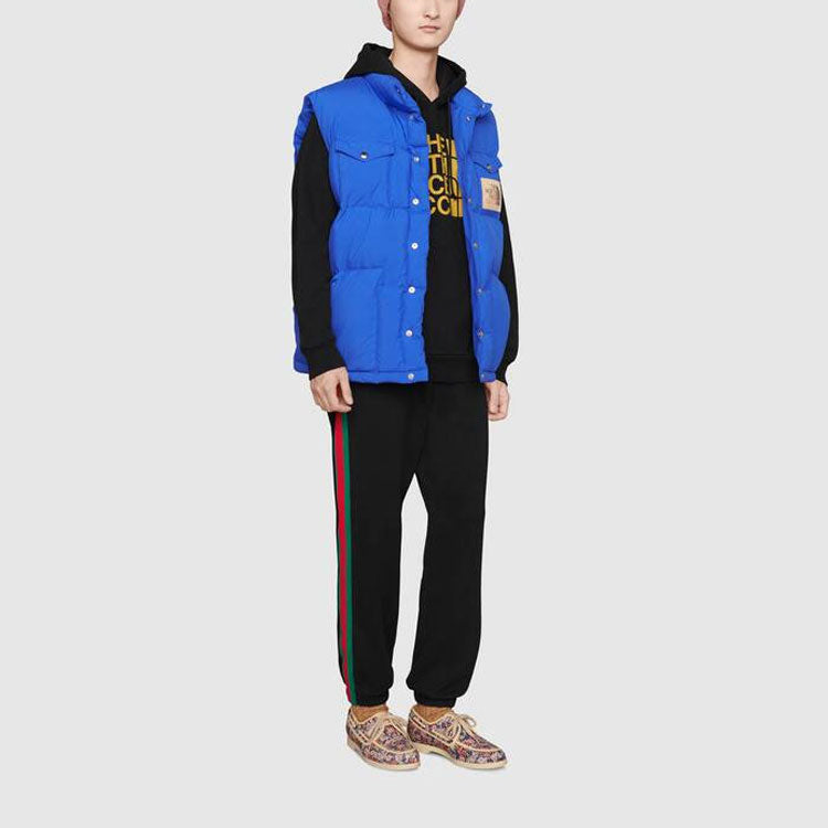 Повседневные брюки Gucci x THE NORTH FACE Crossover SS21 Webbing Printing Cotton Sports Pants/Trousers/Joggers Black, черный — фото 2
