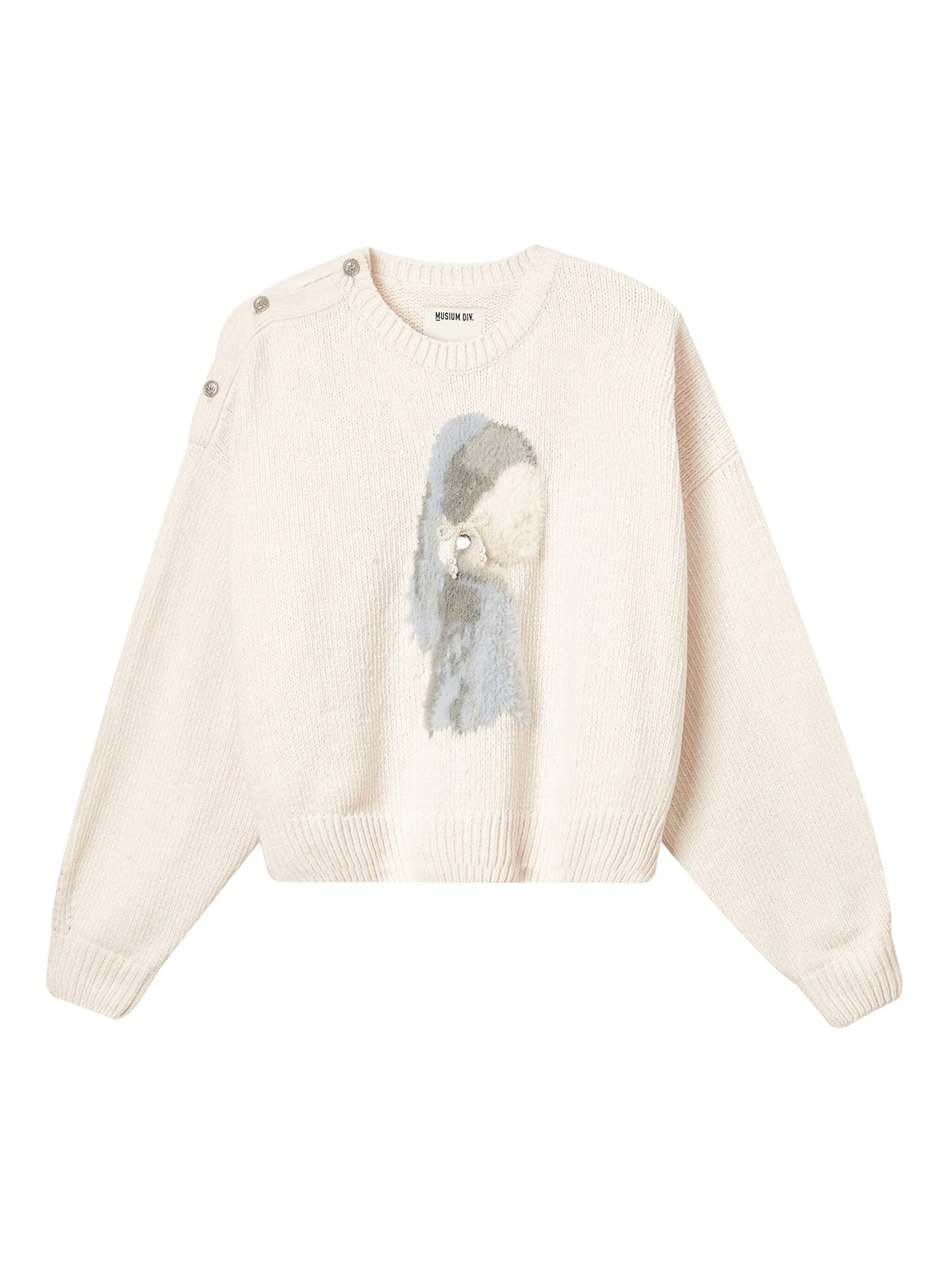 

Свитер с аппликацией Musium Div., бежевый