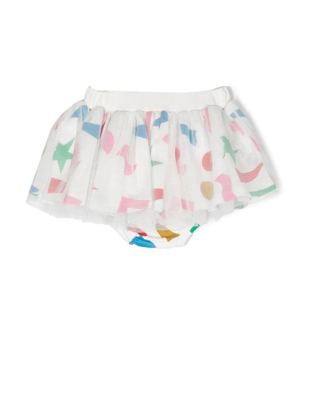 

Юбка с тюлем и графичным принтом Stella McCartney Kids, белый