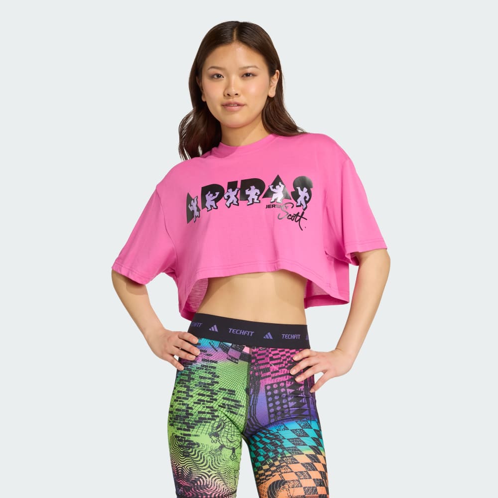 

Спортивная футболка Adidas x Jeremy Scott Tee, цвет Lucid Fuchsia